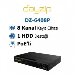 Dayzip DZ-6408P 8 Kanal PoE'li Nvr Kayit Cihazi